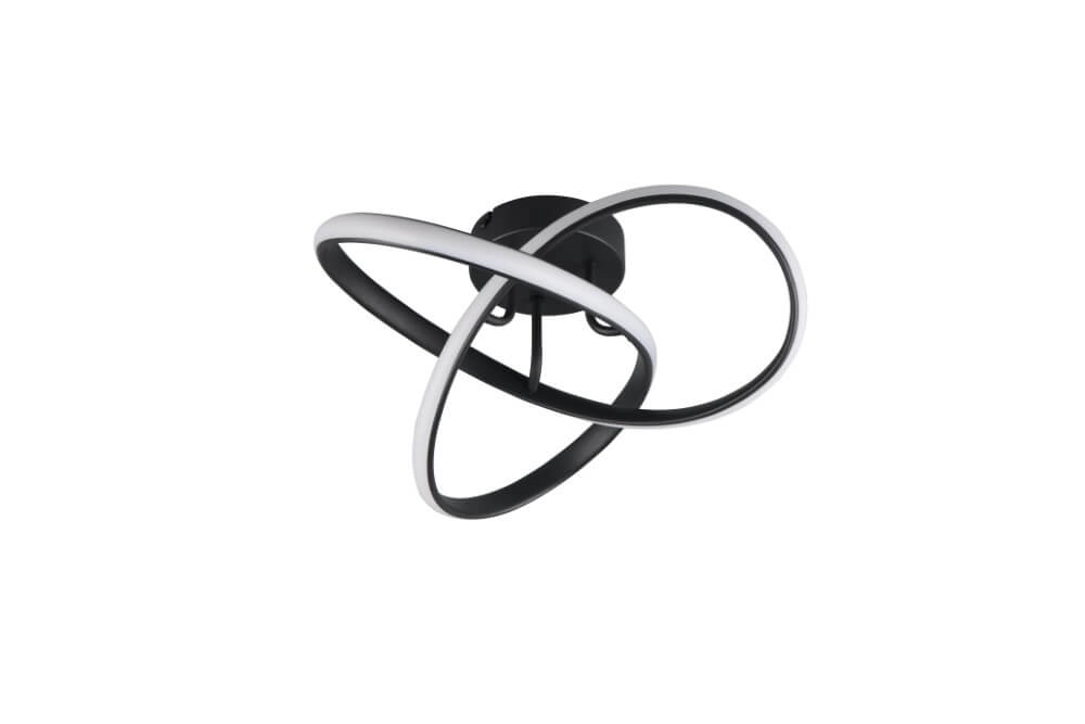 Design plafondlamp Meo zwart Trio 4017807600278