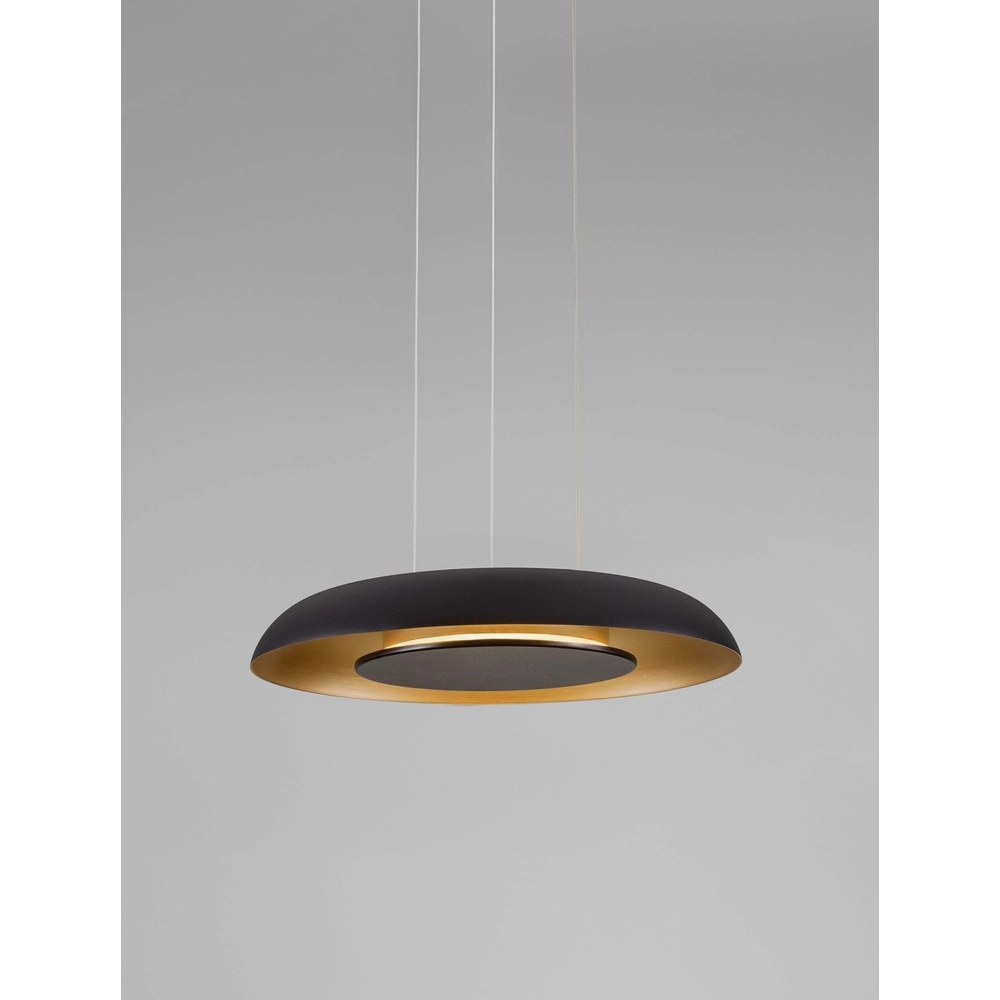 Moderne hanglamp Epos Ø 40cm zwart met goud
