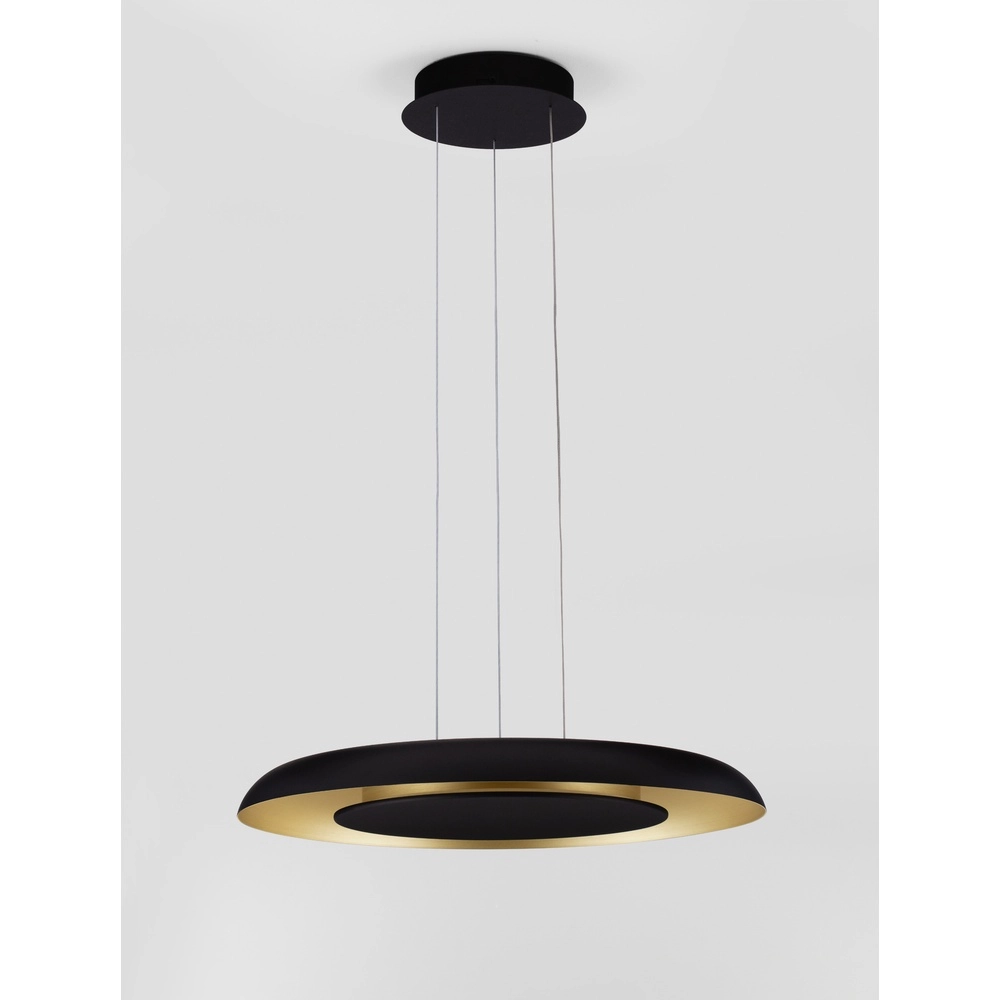 Moderne hanglamp Epos Ø 60cm zwart met goud Lyora 5212017463272