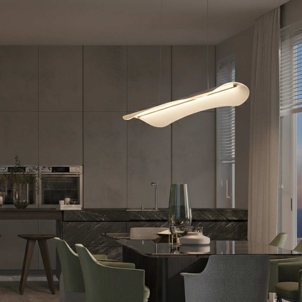 Hanglamp Agos goud met kunststof smal