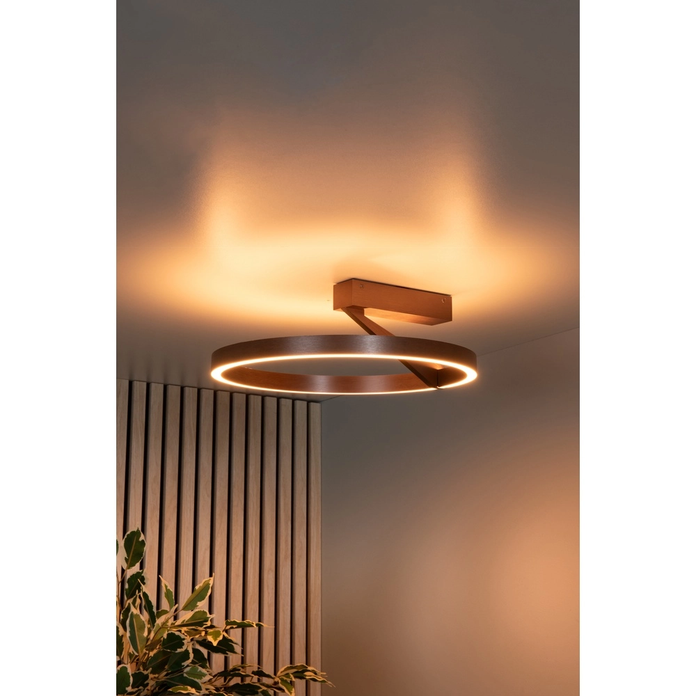 Design plafondlamp Applause Ø 40cm - koffie bruin - met afstandsbediening Premium by Lucide 5411212221797