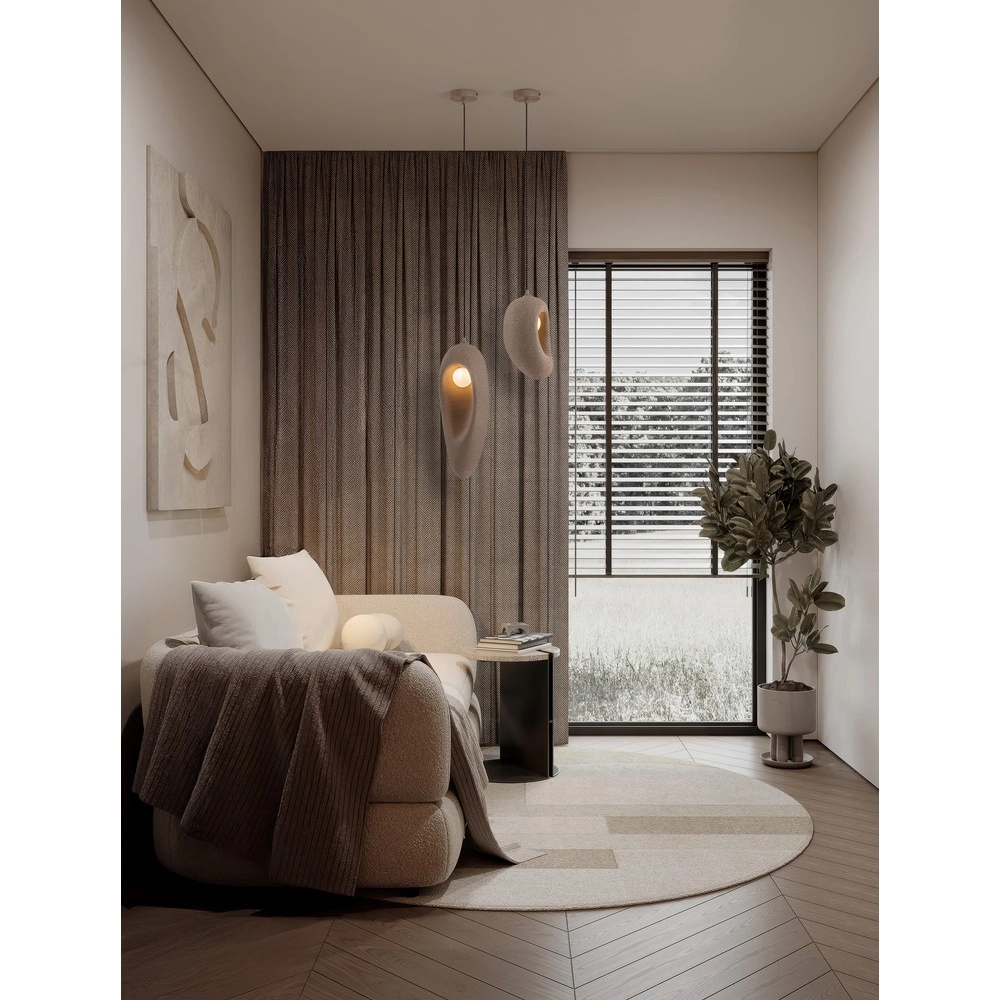 Natural pendant lamp Tempus brown 48cm Lyora 5212017476869