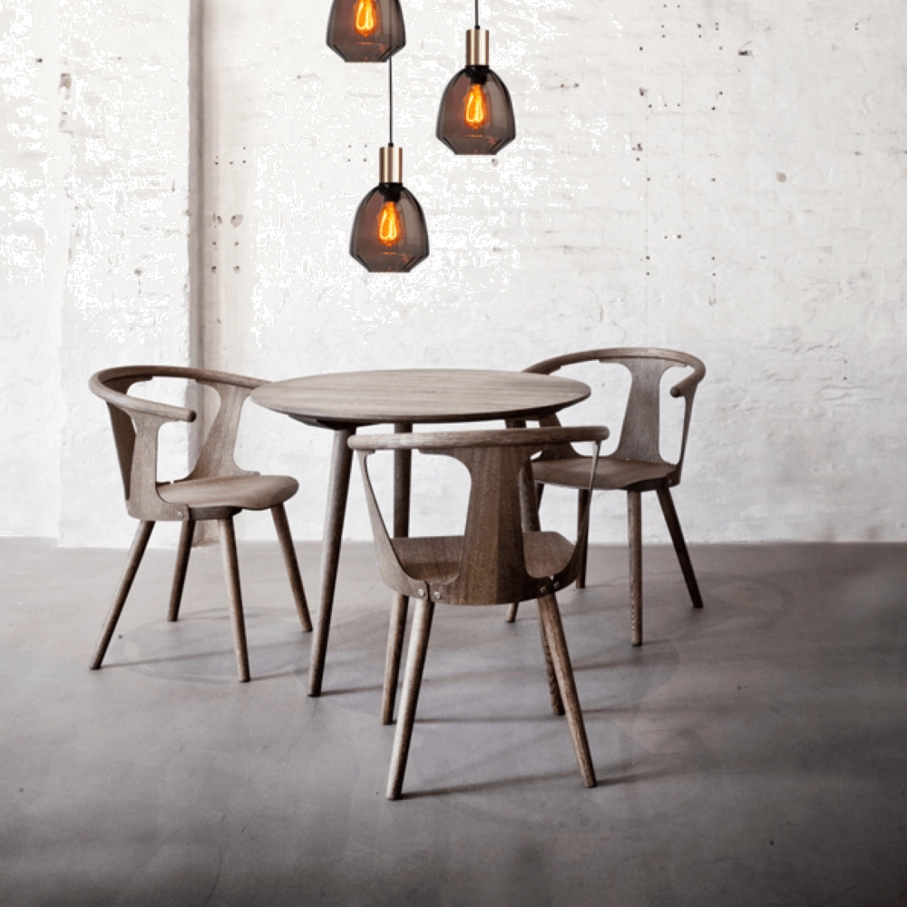 3-lichts vide hanglamp - goud - Porto met Nicolette red glazen Masterlight 8718121270913
