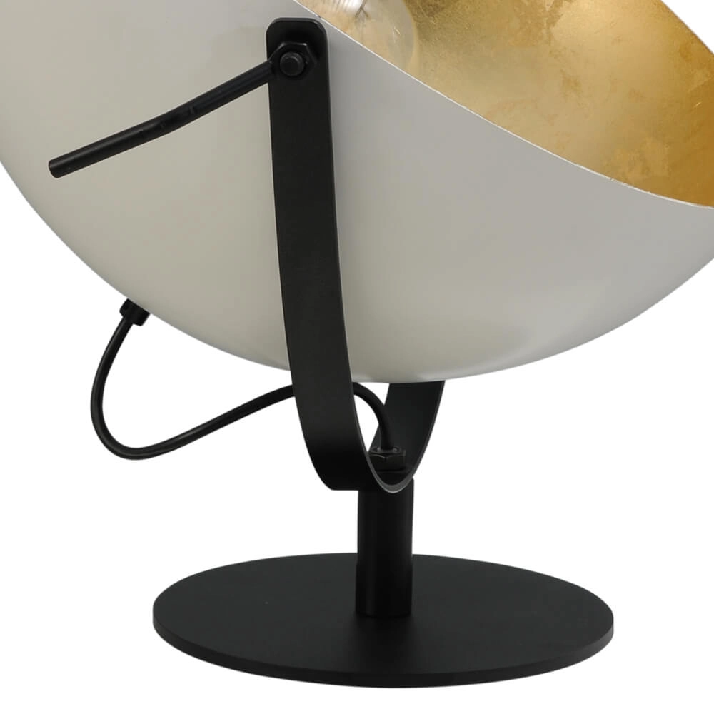 Retro witte staande lamp Industria Uplight 60cm wit met oud zilver Masterlight 8718121236742