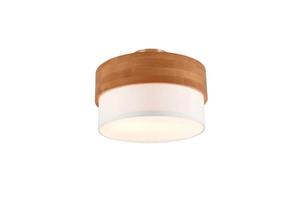 Ø 30cm plafondlamp Seasons hout met wit Trio 4017807526158
