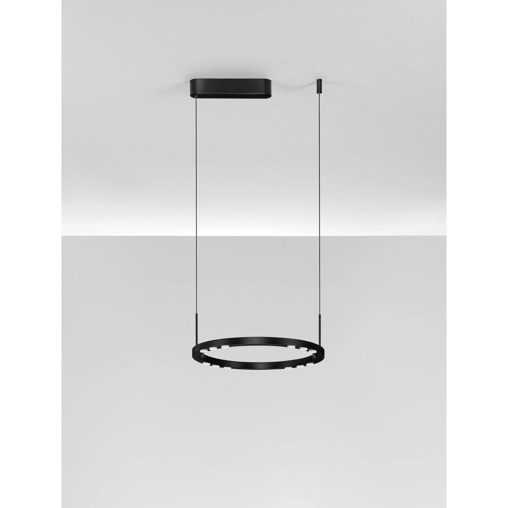 Sleek pendant lamp Lunette black Ø 40cm Lyora 5212017465184