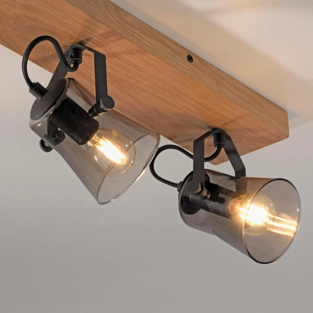 Plafondlamp Green Langstrom hout 3-lichts Just Light 4043689994884
