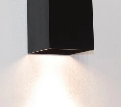 Vierkante up- & downlighter Dante2 zwart Artdelight 8720701101128
