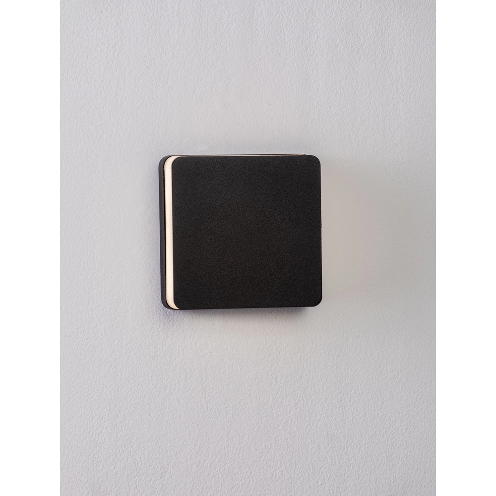 Vierkante wandlamp Oono antraciet Lyora 5212017477187