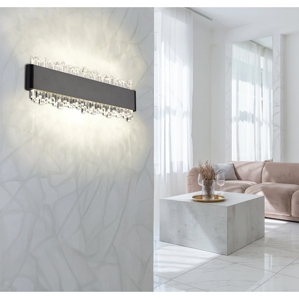 Zwarte wandlamp Stalagmita 25cm Globo 9007371578740