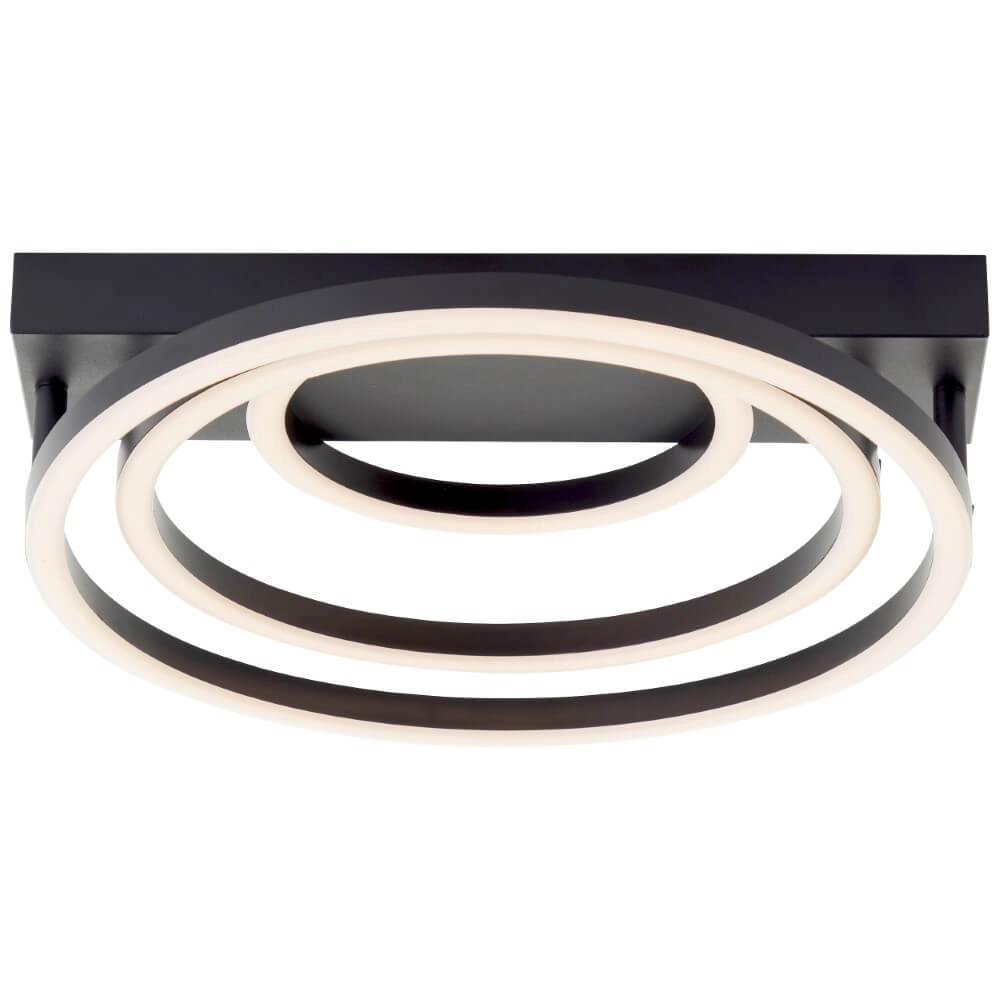 Dimbare plafondlamp Pedley zwart Brilliant 4004353442094