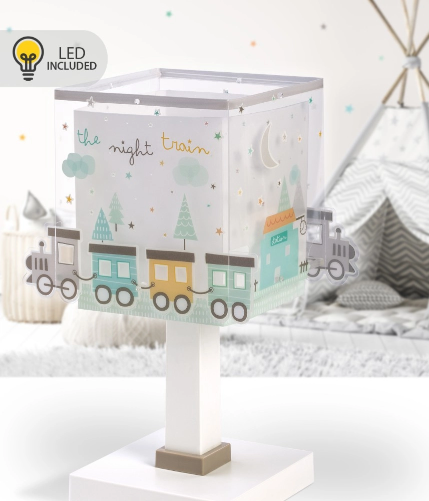 Tafellampje Night Train grijs glow in the dark Dalber 8420406002507