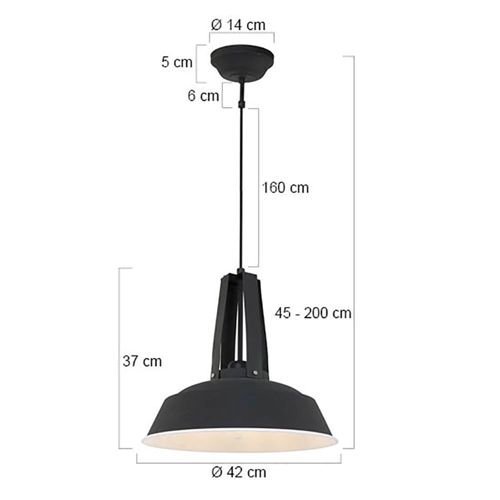 Landelijke hanglamp Luna 42 Steinhauer 8712746102970