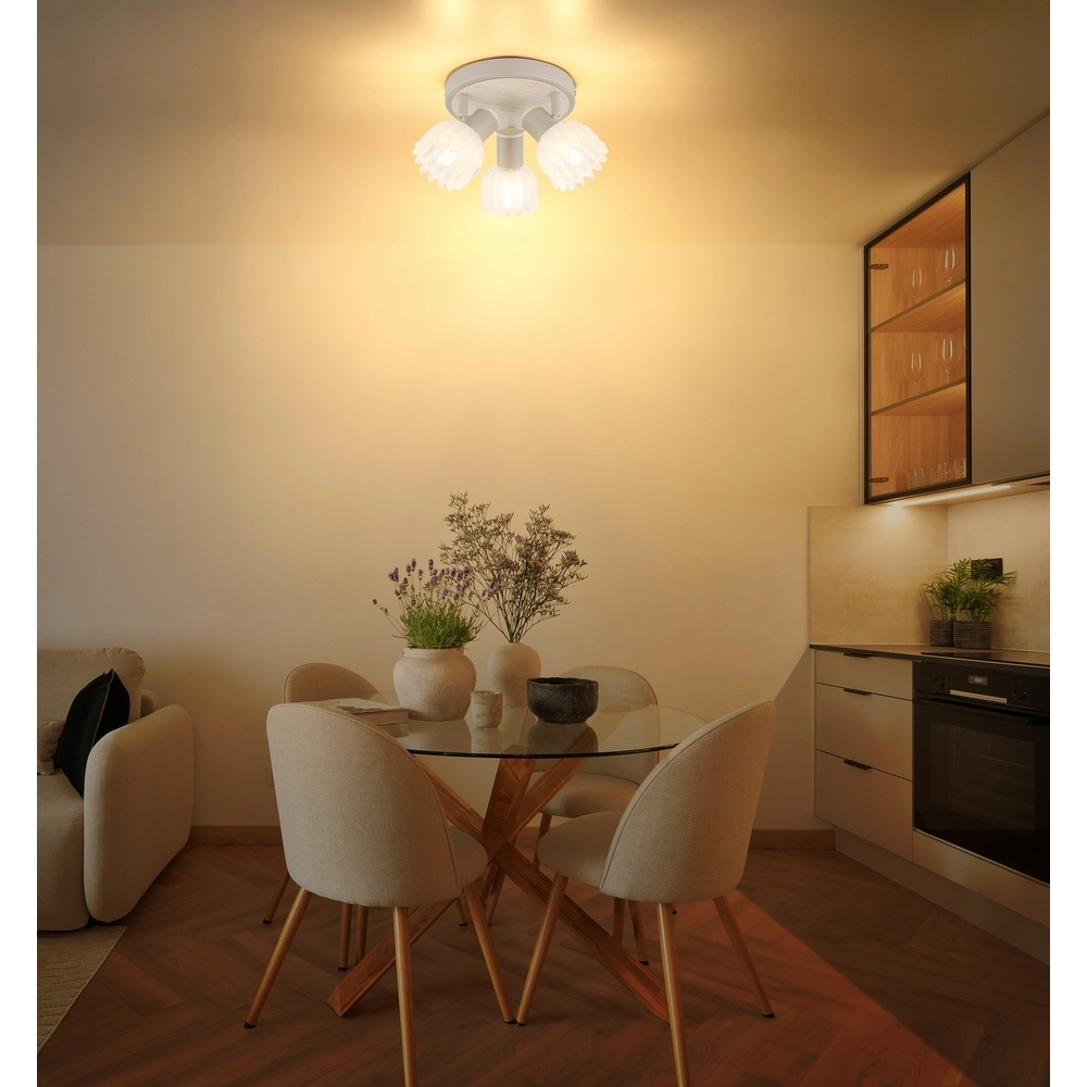 3-lichts plafondspot Planta zand bruin Globo 9007371572939