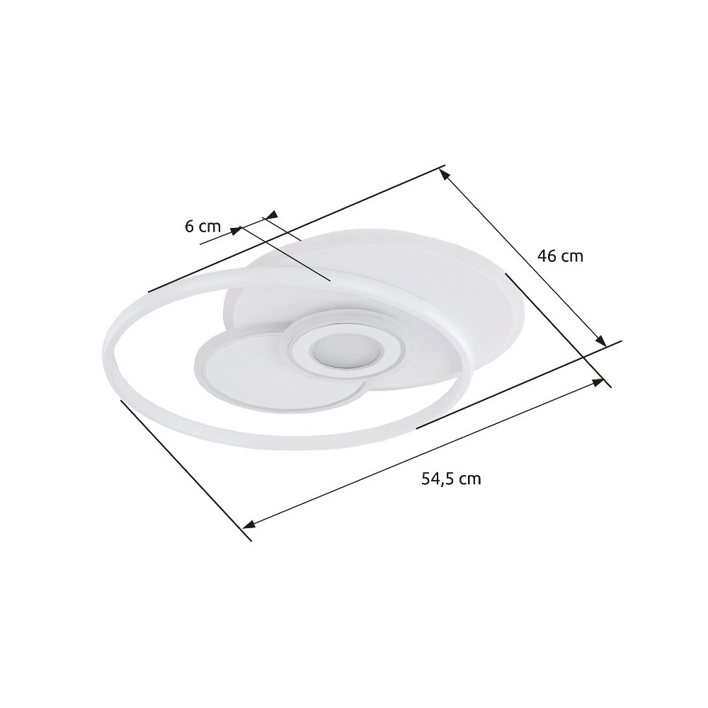 Design plafondlamp Roderick wit rond 3000-6000K Globo 9007371408528