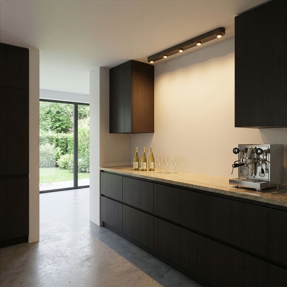 5-lichts opbouwspot Bar Sienna bruin