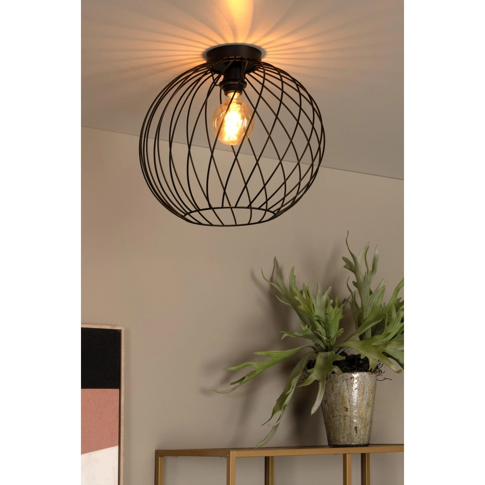 Plafondlamp Danza zwart Ø 40cm Lucide 5411212211491