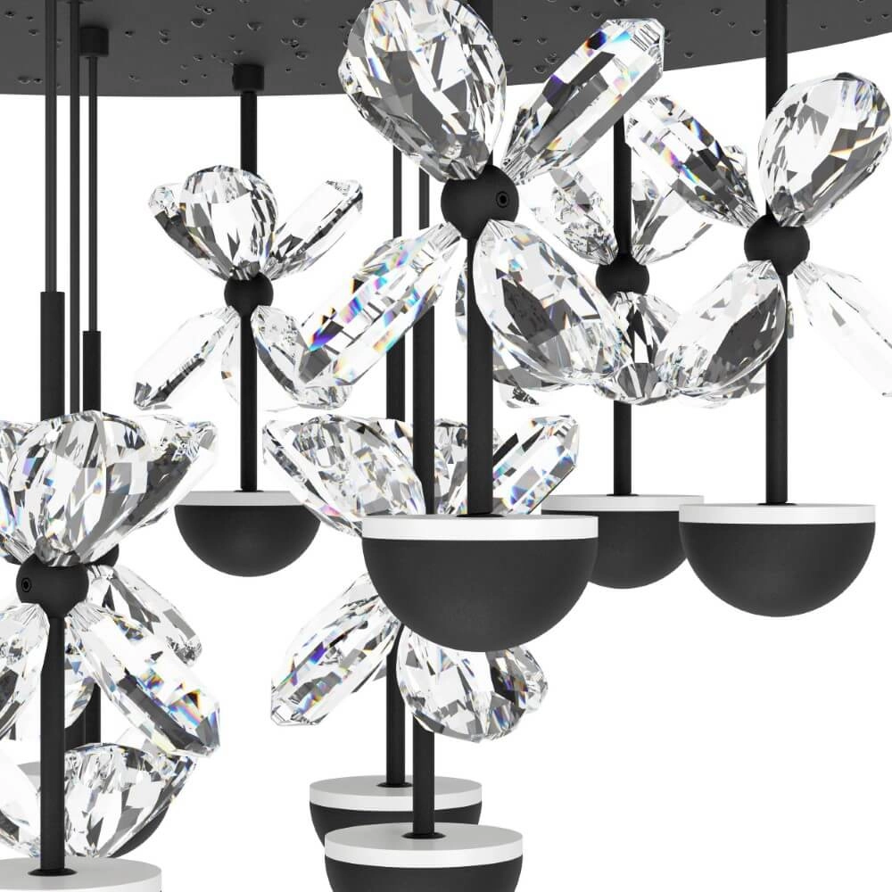 Zwarte plafondlamp Pianopoli 2 Ø 50cm Stars of Light 9008606270194