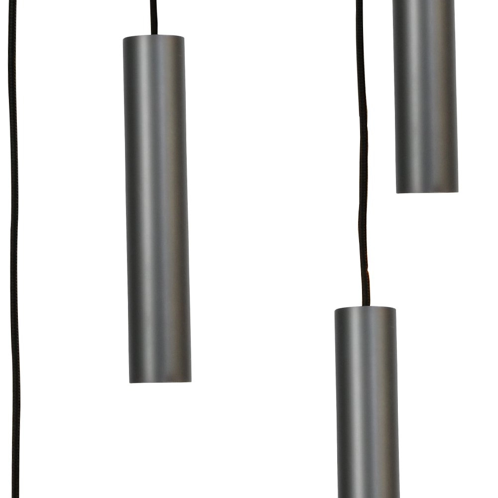 Zwarte hanglamp Run 5-lichts gunmetal cilinders Masterlight 8718121222141