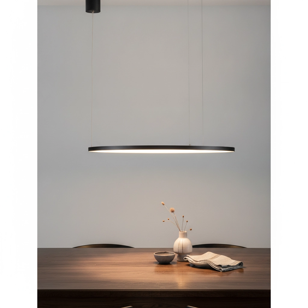 Ronde hanglamp Tarquin zwart Ø 60cm