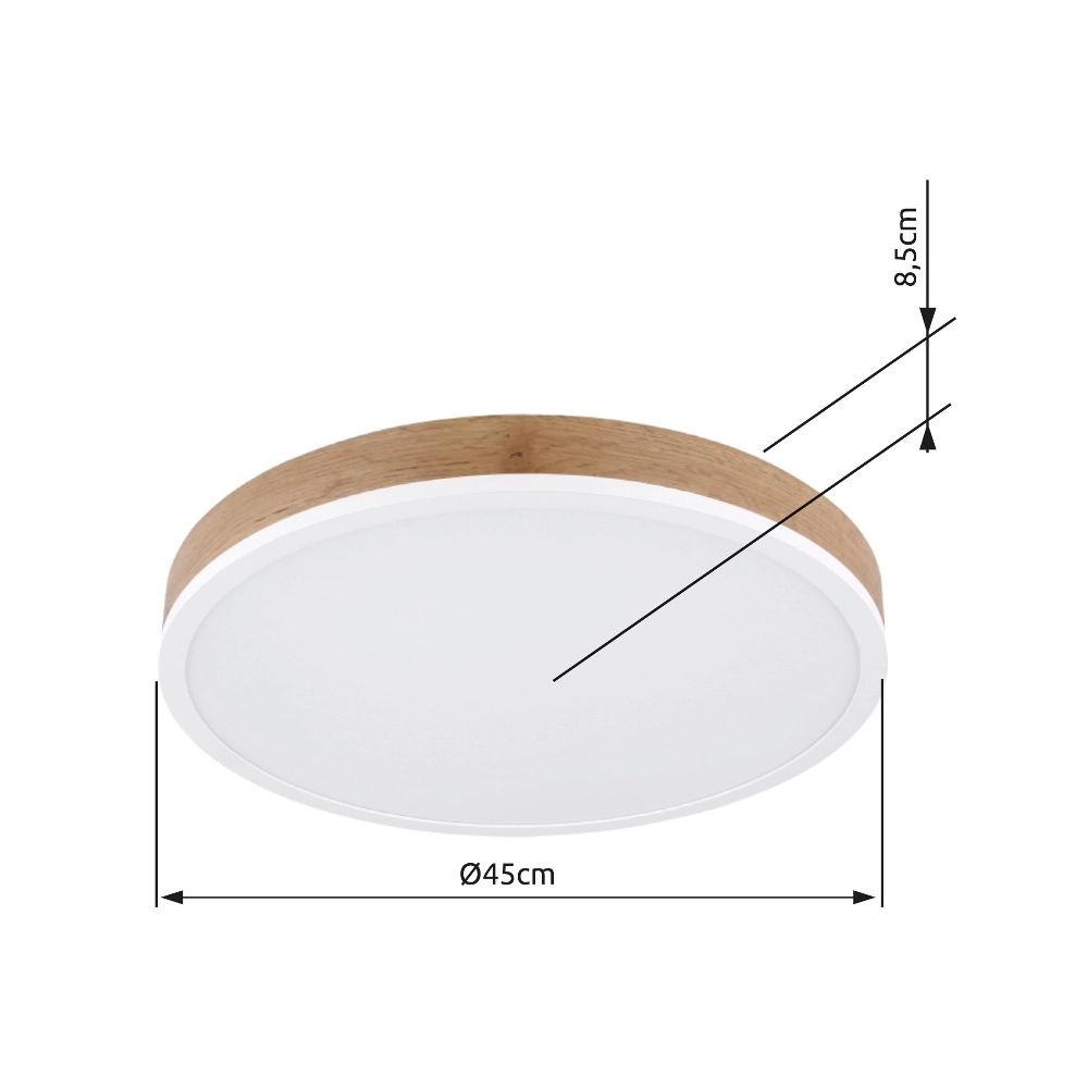 Design plafondlamp Doro Ø 45cm hout Globo 9007371451166