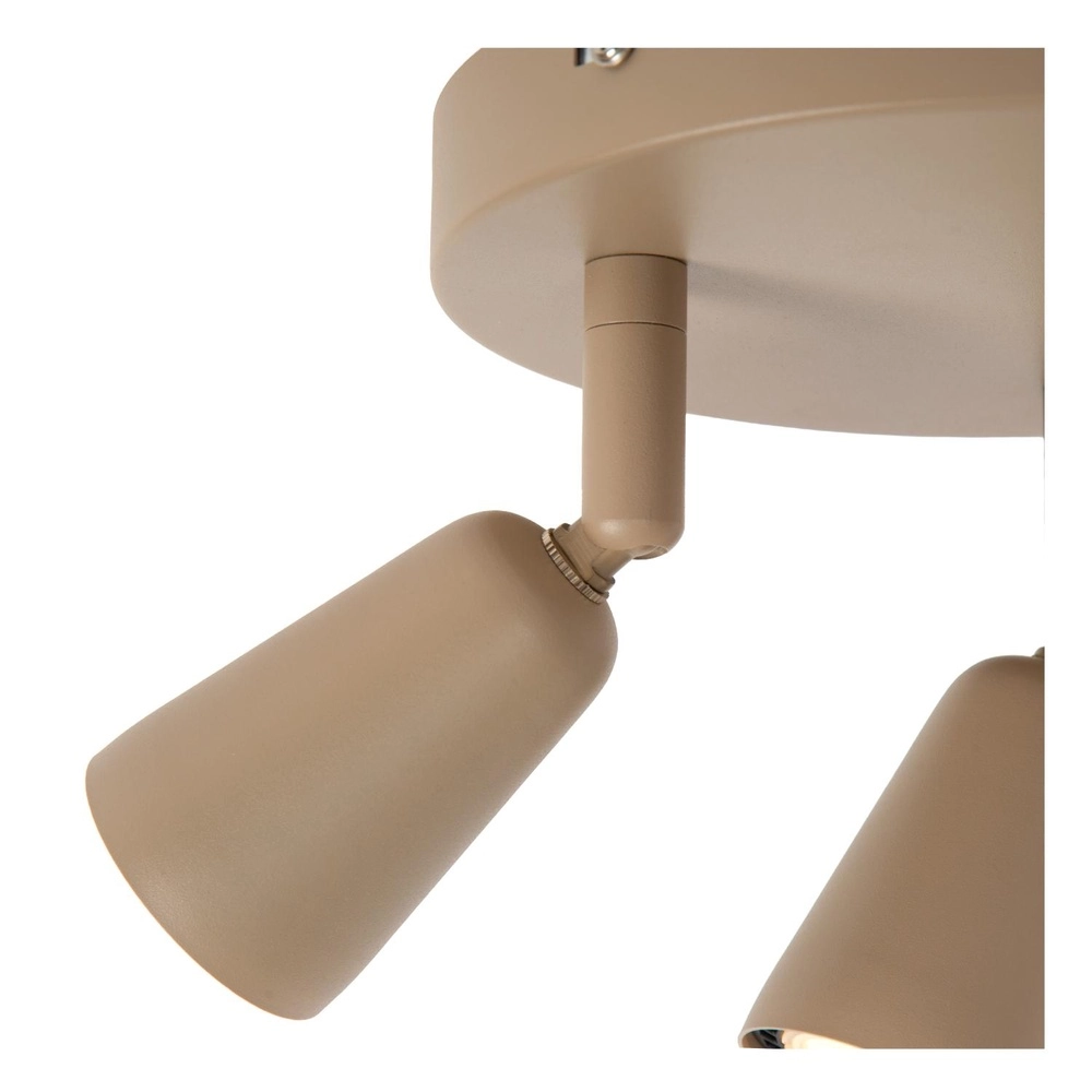 Plafondspot Tiana 3-lichts taupe Lucide 5411212650412