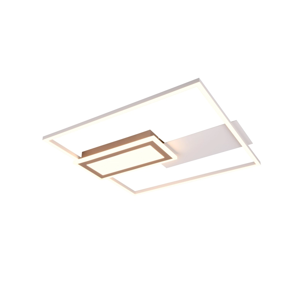 Vierkante plafondlamp Spiro grijs 50cm