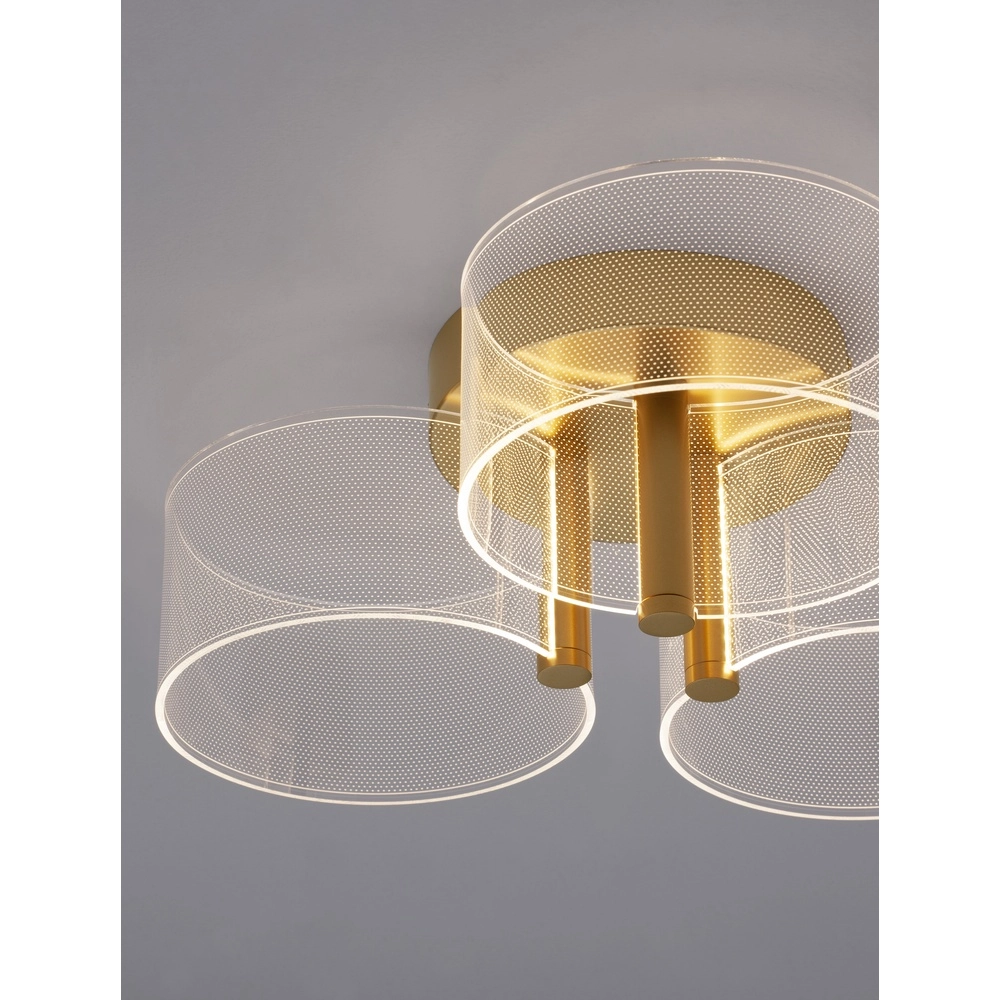 Design ceiling lamp Gatlin gold Ø 44cm Lyora 5212017433497