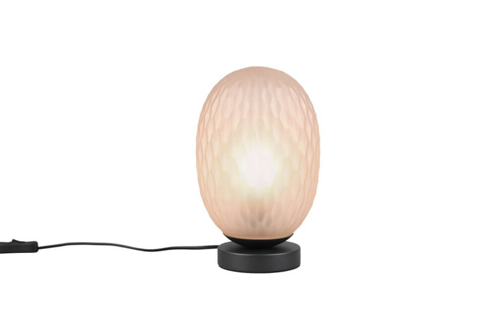 Tafellamp Facette met geribbeld amber glas Trio 4017807627886