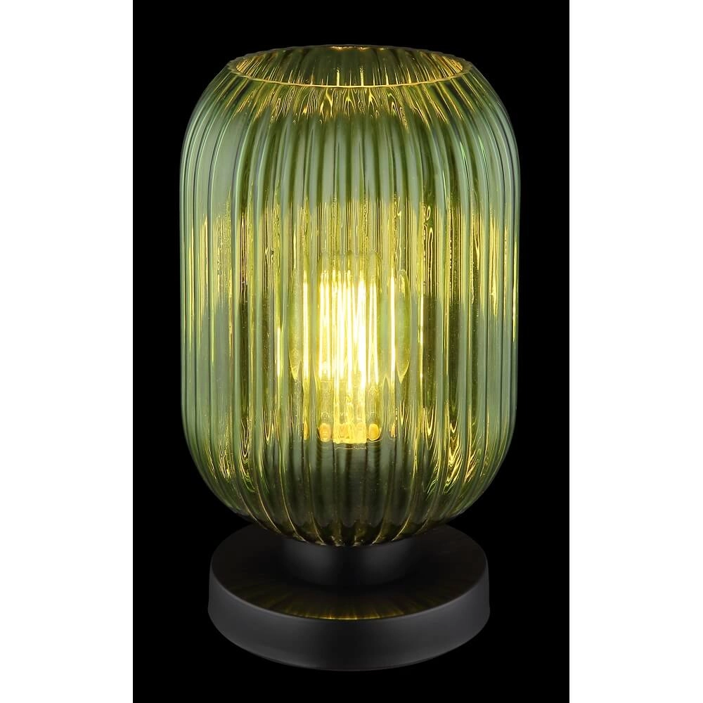 Ronde tafellamp Normy groen glas Ø 14cm Globo 9007371447299