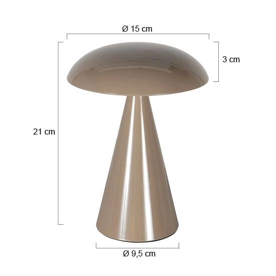 Oplaadbare tafellamp Mush bruin Steinhauer 8712746188769