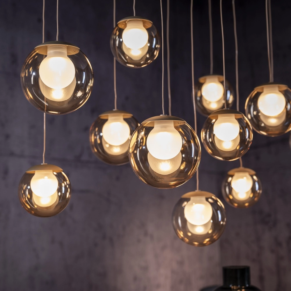 13-lichts hanglamp Pure Popup bronce Paul Neuhaus 4012248398319