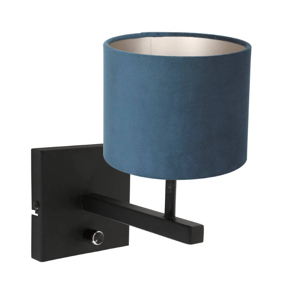 Velvet wandlamp Stang blauw met zwart Steinhauer 8712746147391