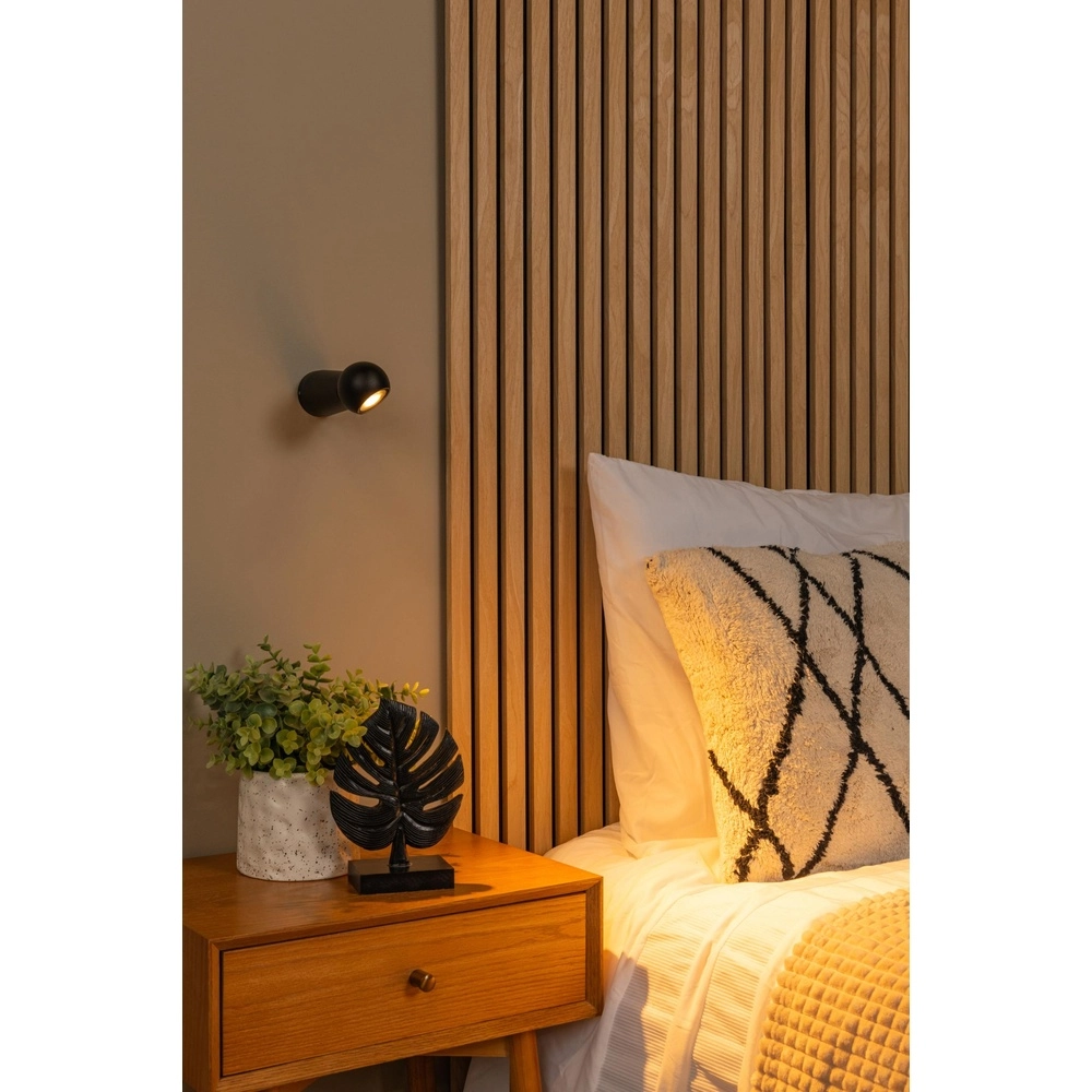 Badkamer wandlamp Ipsos zwart IP54 Lucide 5411212334008
