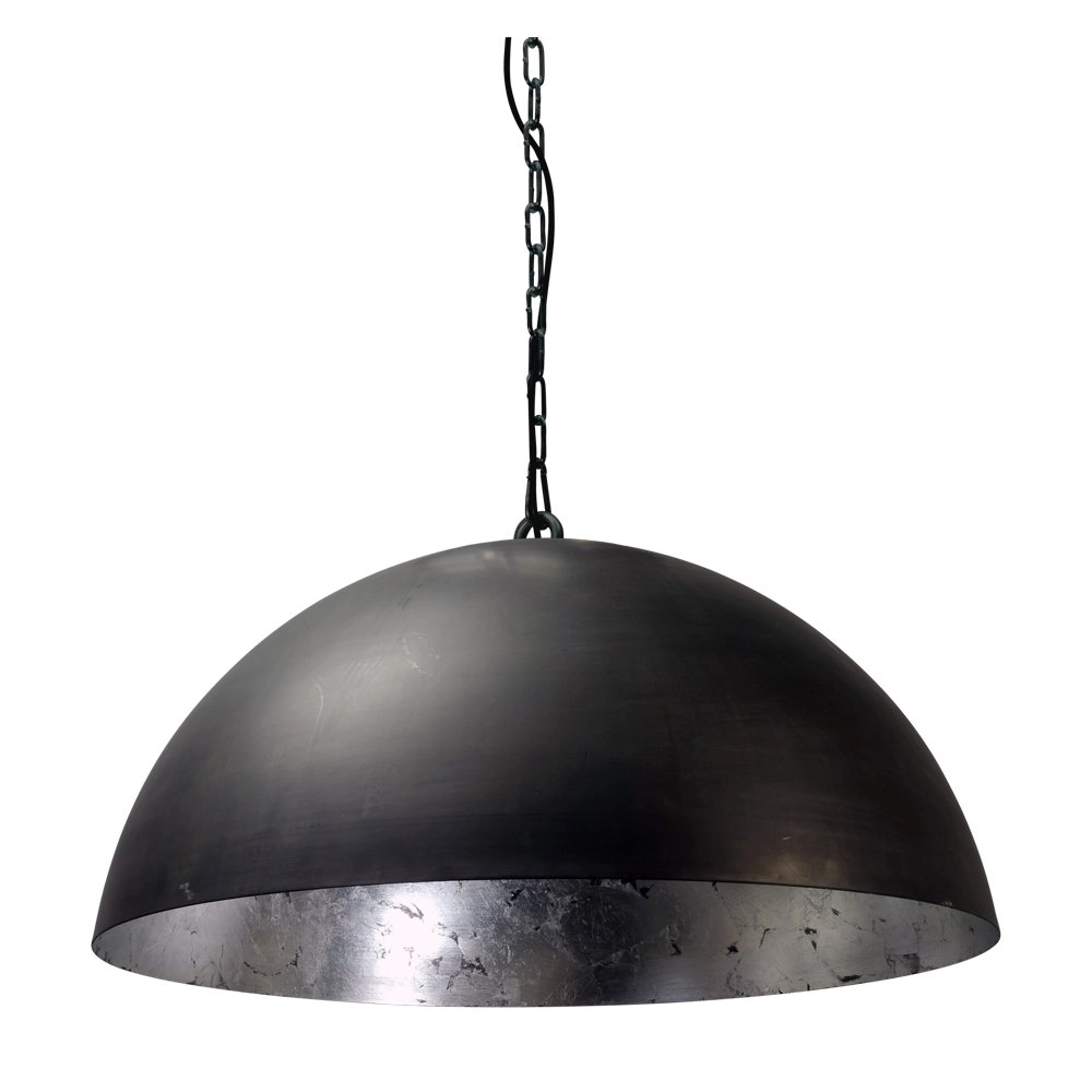 Grote gunmetal hanglamp Industria Silver 60