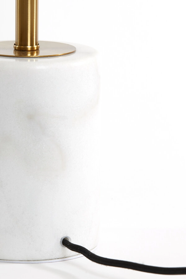 Design tafellamp Medina wit met goud 47cm Light & Living 8717807650902