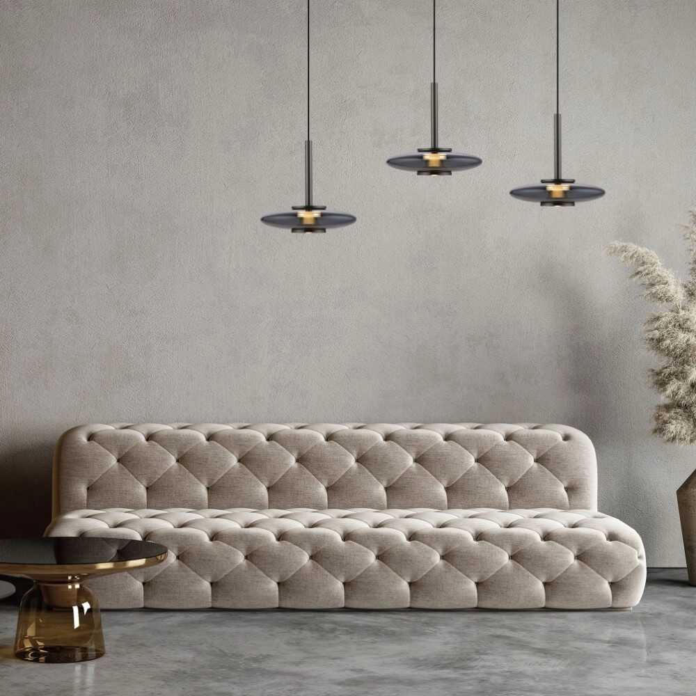 Hanglamp 3-lichts Pure Vitrum design grijs Paul Neuhaus 4012248382646