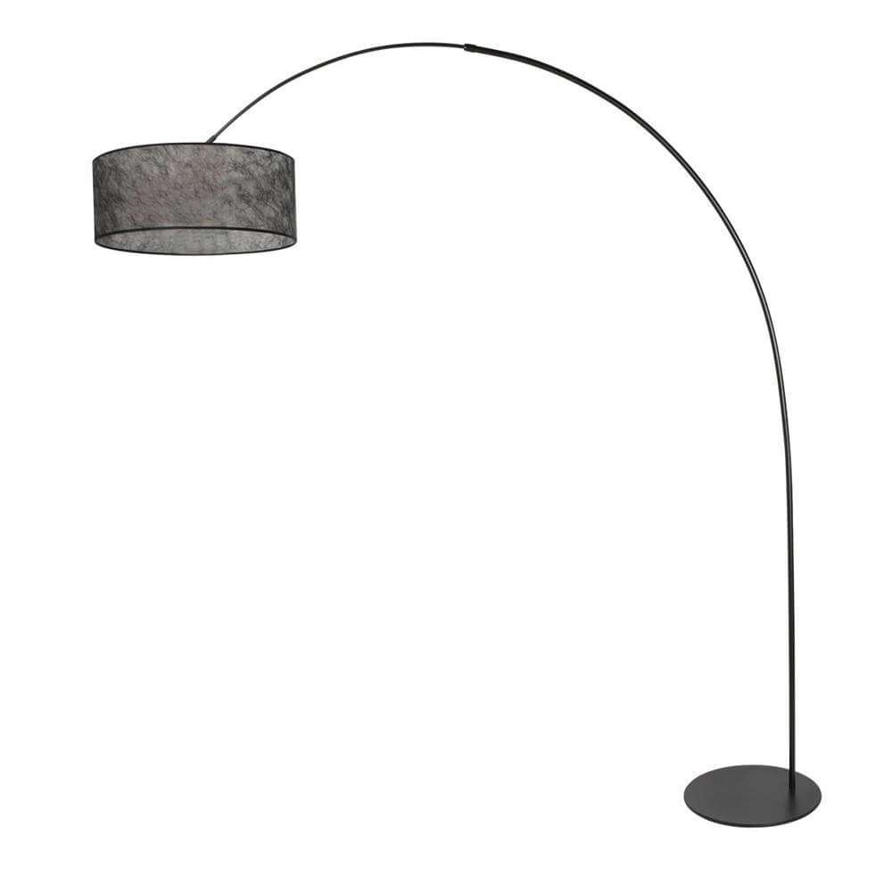 Vloerlamp Curve zwart met zwart transparante kap Ø 50cm Steinhauer 8712746179460