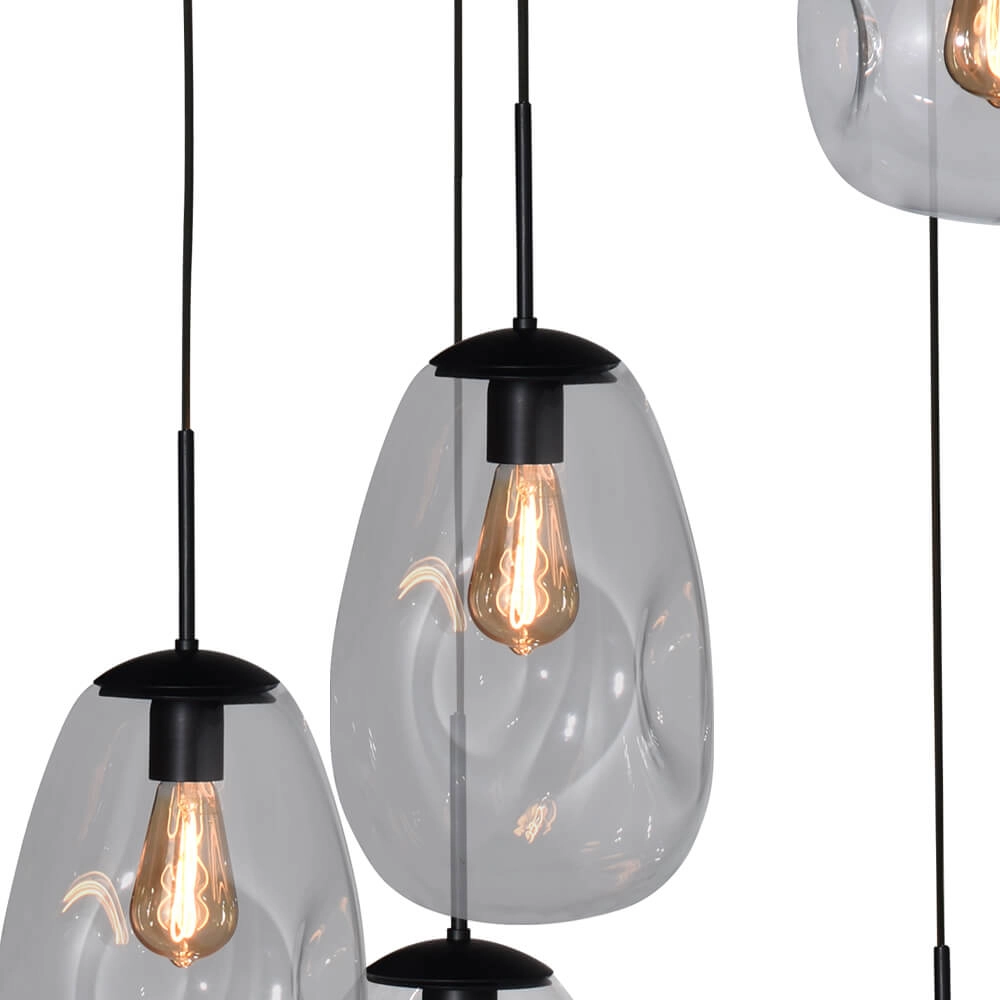 Vide hanglamp Lava 5x helder glas Masterlight 8718121286495