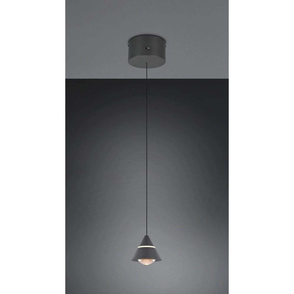 Design hanglamp Romeo enkel zwart Trio 4017807667721
