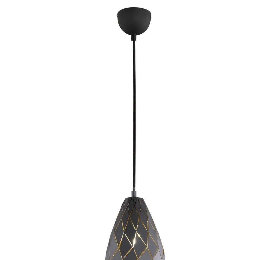 Moderne hanglamp Onyx pendel antraciet Trio 4017807390322