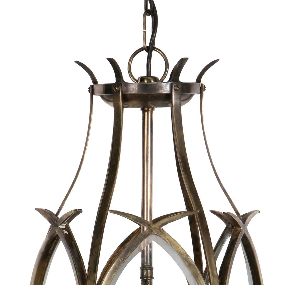 Antieke hanglamp Gothic 3-lichts - antiek koper (ANT) Limehouse
