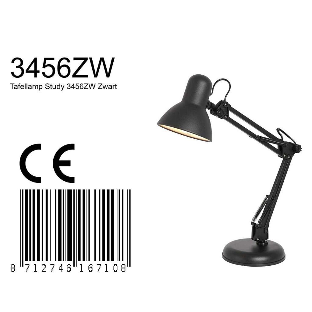 Bureaulamp Study zwart Steinhauer 8712746165388