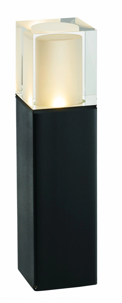 Zwarte terraslamp Arendal 37cm met led