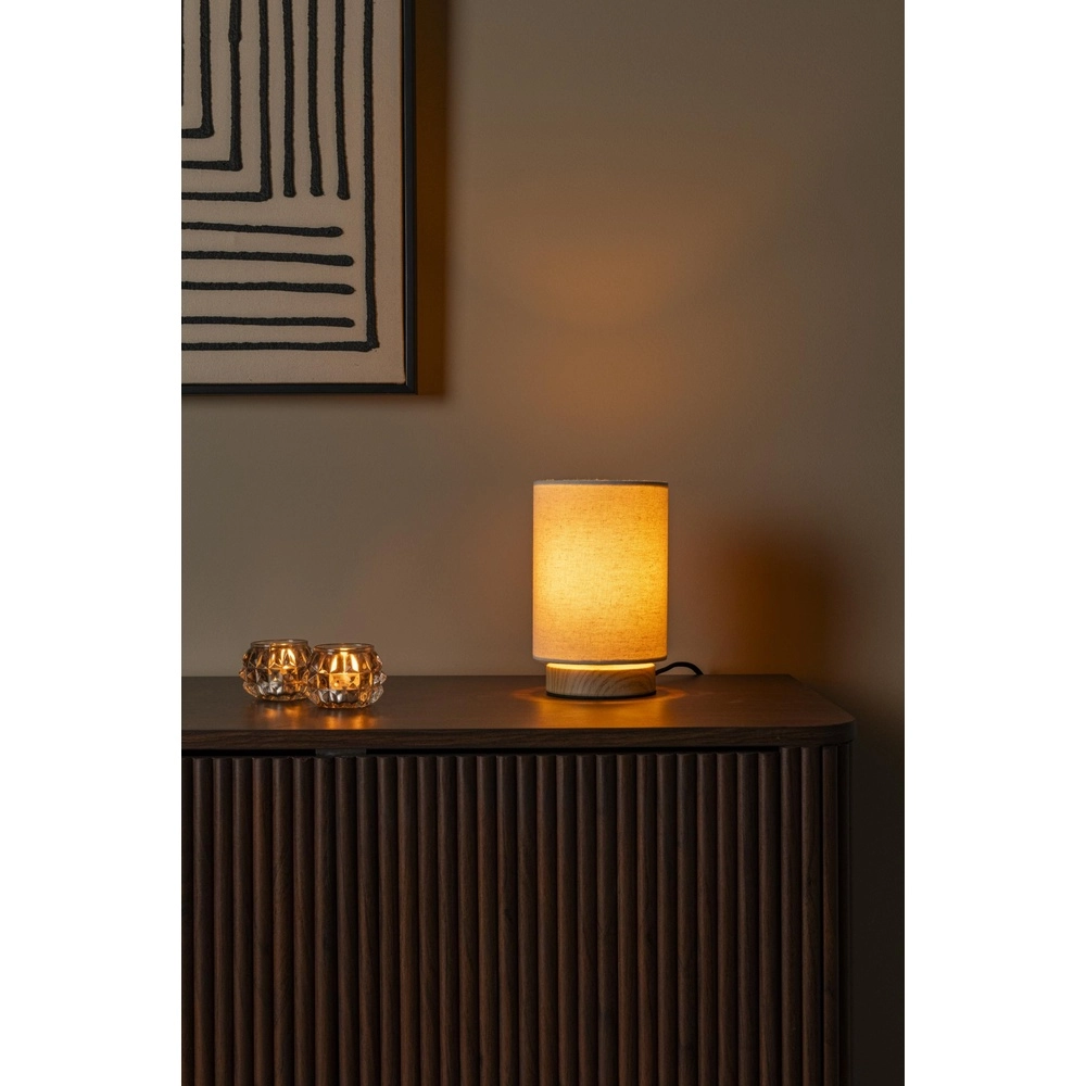 Schemerlamp Albane licht hout Ø 12cm Lucide 5411212061669