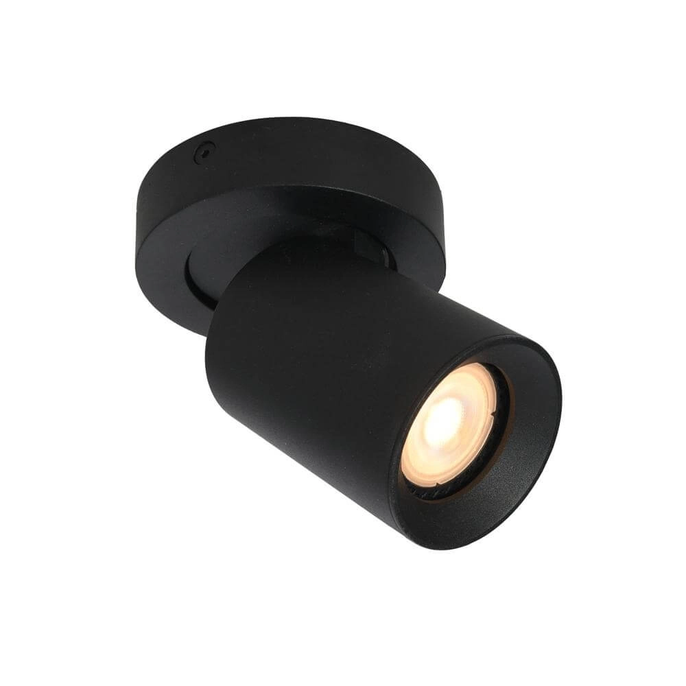 Ronde plafondlamp Megano 1-lichts zwart