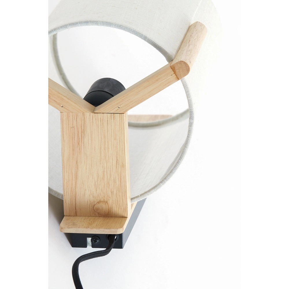 Danish design wandlamp Litto naturel met linnen Light & Living 8717807792756