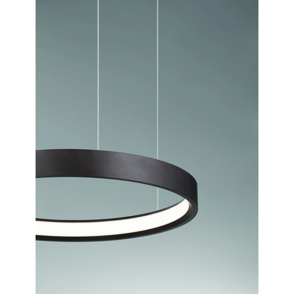 Strakke hanglamp Perrine Ø 40cm koffie bruin Lyora 5212017438928