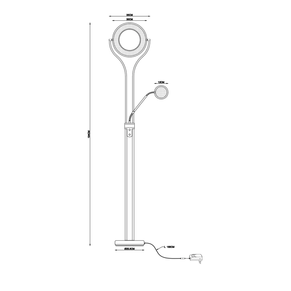 Design leeslamp Ebro zwart Globo 9007371451203