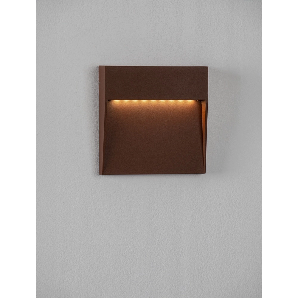 Vierkante wandlamp Fem roestbruin Lyora 5212017478948